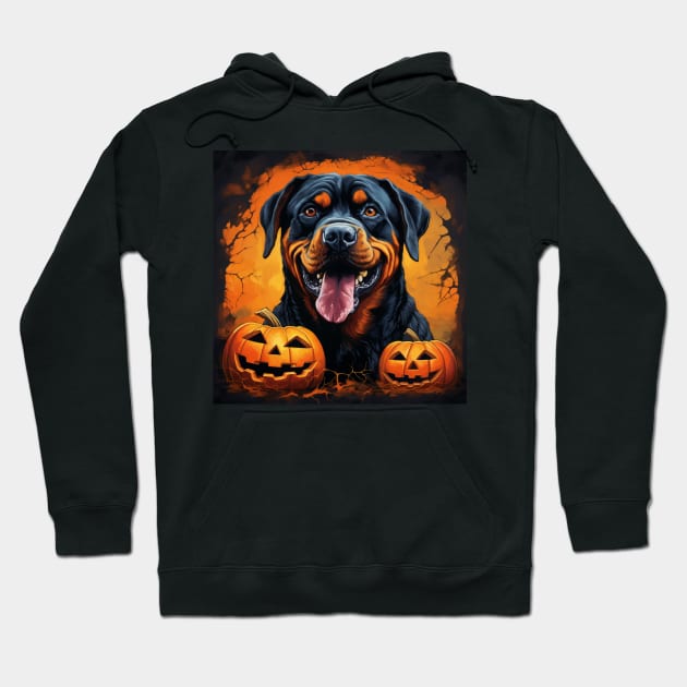 Rottweiler Halloween Design Hoodie by NatashaCuteShop